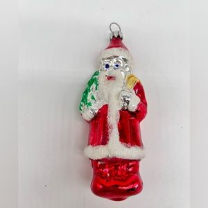 Vintage Mouth Blown Glass Santa made in West Germany